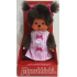 Monchhichi Girl Pink Ribbon Dress