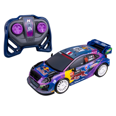 Nikko 1:18 RC Night Mode – M-Sport Ford Puma #19 Loeb (29 cm) – Rally RC Auto met LED Raceverlichting & 2.4GHz