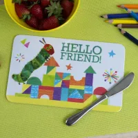 Rupsje Nooitgenoeg ontbijtplankje – “Hello Friend” – antislip – melamine – 23,5 × 14,5 cm