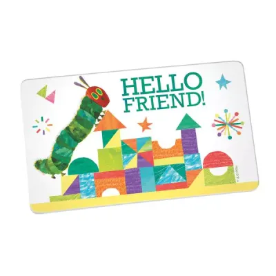 Rupsje Nooitgenoeg ontbijtplankje – “Hello Friend” – antislip – melamine – 23,5 × 14,5 cm