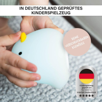 Lampe de Bain et Veilleuse USB Rechargeable – Swimmy Duck 7,3 cm – Étanche – RGB – Jouet Lumineux en Silicone