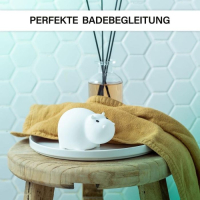 Lampe de bain et veilleuse rechargeable Swimmy Hippo 10,7 cm