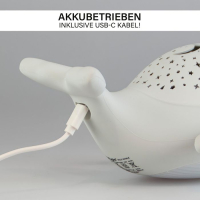 Nachtlamp USB Sterrenhemel – Willy Whale – 16 cm