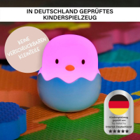 Veilleuse USB Baby Egg – Lot de 3 – Réglable – 5 cm – Changement de couleur – Rechargeable – Silicone