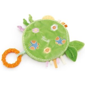 Trudi teething ring and cuddle blanket in 1 garden 14 cm