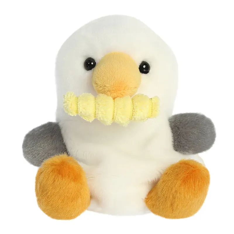 Palm Pals knuffel Buoy Seagull met Fry zeemeeuw met friet 13 cm