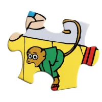 Pippi Langkous Houten legpuzzel 12 stukken