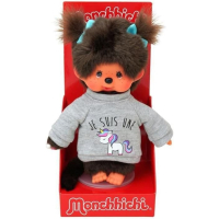 Monchhichi Meisje met eenhoorn sweater 20 cm