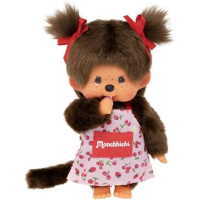 Sekiguchi Monchhichi Girl with red fruits apron 20 cm