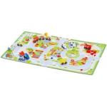 Sevi Play City 18-piece wooden play set with roll-up play mat