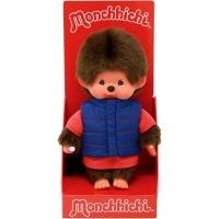 Monchhichi Jongen met blauwe winterjas 20 cm