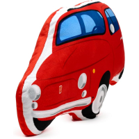 Fiat 500 pluche kussen in rood