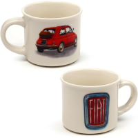 ensemble de 2 tasses à expresso Fiat 500 en porcelaine
