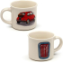 set van 2 Fiat 500 espresso kopjes van porselein