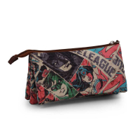 Justice League Pencil case with 3 compartments