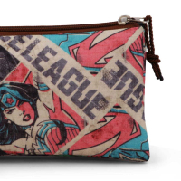 Justice League Pencil case with 3 compartments
