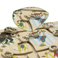 Pippi Langkous Houten Doolhofpuzzel – Labyrint Puzzel – Educatief Motoriekspeelgoed – Vanaf 12 Maanden