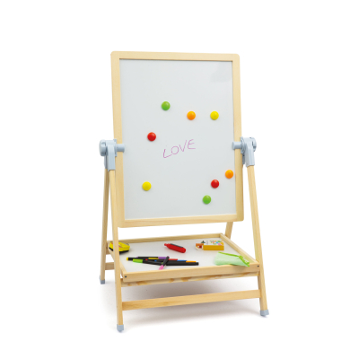 Sevi Wood Eco Smart dubbelzijdig magneetbord: krijtbord en whiteboard in 1