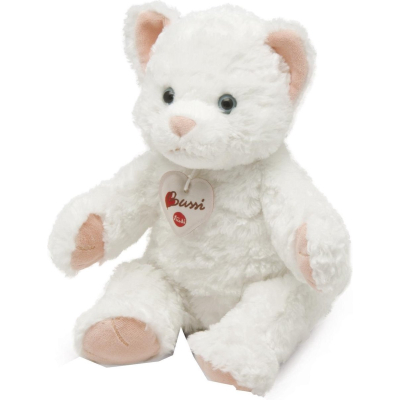 Trudi Bussi superzachte knuffel kat wit 28 cm