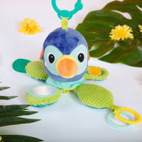Bright Starts jouet d'activités Twirly Wirly Toucan en peluche 30cm