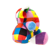 Elmer Plush rattle toy 12 cm