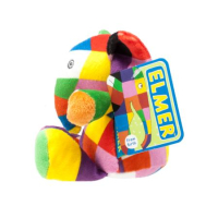 Elmer Plush rattle toy 12 cm