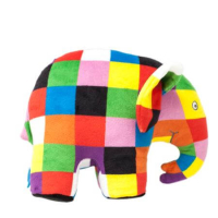 Elmer knuffel Patchwork olifant 17 cm