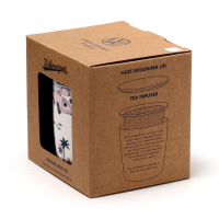 Volkswagen VW T1 Explore porseleinen mok met thee-infuser en deksel