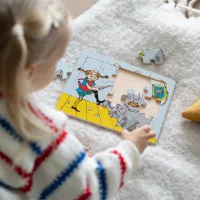 Pippi Langkous Houten framepuzzel 15 stukjes
