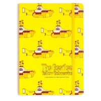 The Beatles Yellow Submarine Gerecycled A5 Notitieboekje – Gelinieerd geel
