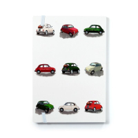 carnet A5 Fiat 500 rétro en papier recyclé