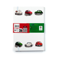 carnet A5 Fiat 500 rétro en papier recyclé