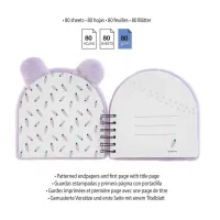 Pluche Notitieboek Panda – Spiraalbinding – 160 Pagina's – 16 x 16 cm