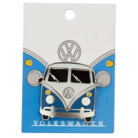 Volkswagen VW T1 bus stylish blue enamel button badge