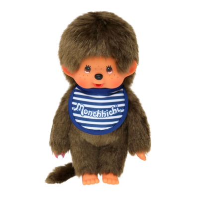 Sekiguchi Monchhichi Boy Navy blue striped bib 20 cm