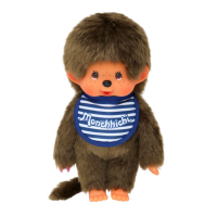 Monchhichi Jongen Marine blauw gestreepte slab 20 cm