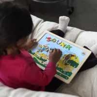 Pippi Langkous dubbelzijdig magneetbord met letters en figuren