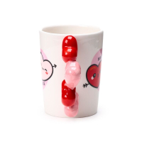Mug cœur XOXO J’Adoramals avec anse décorative