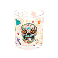 Día de los Muertos set van 2 drinkglazen (250 ml)