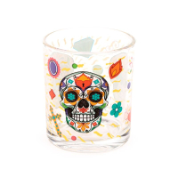 Día de los Muertos set van 2 drinkglazen (250 ml)