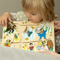 Pippi Langkous Houten Doolhofpuzzel – Labyrint Puzzel – Educatief Motoriekspeelgoed – Vanaf 12 Maanden