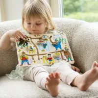 Pippi Langkous Houten Doolhofpuzzel – Labyrint Puzzel – Educatief Motoriekspeelgoed – Vanaf 12 Maanden