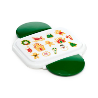 Christmas Baker Street Gingerbread stacked bento lunch box with cutlery