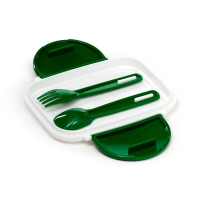 Christmas Baker Street Gingerbread stacked bento lunch box with cutlery