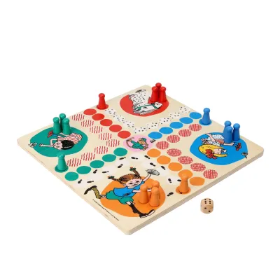 Pippi Langkous Houten Ludo spel