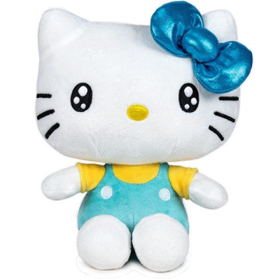 Hello Kitty 50 years Anniversary peluche bleu clair 22 cm