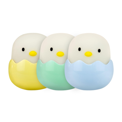 USB Baby Egg Night Light – Set of 3 – Dimmable – 5 cm – Colour Changing – Rechargeable – Silicone