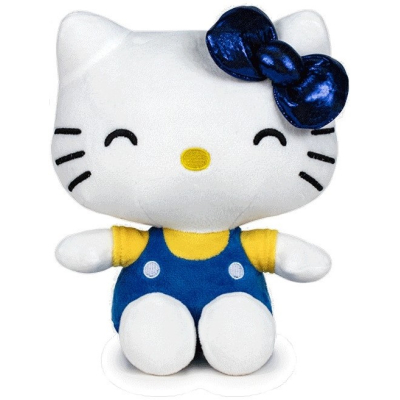 Hello Kitty 50 years Anniversary knuffel Blauw 22 cm