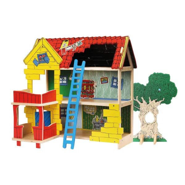 Pippi Langkous Villa Kakelbont houten poppenhuis