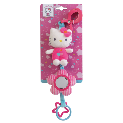 Hello kitty baby Activiteiten pluche met clip om op te hangen +/- 42cm